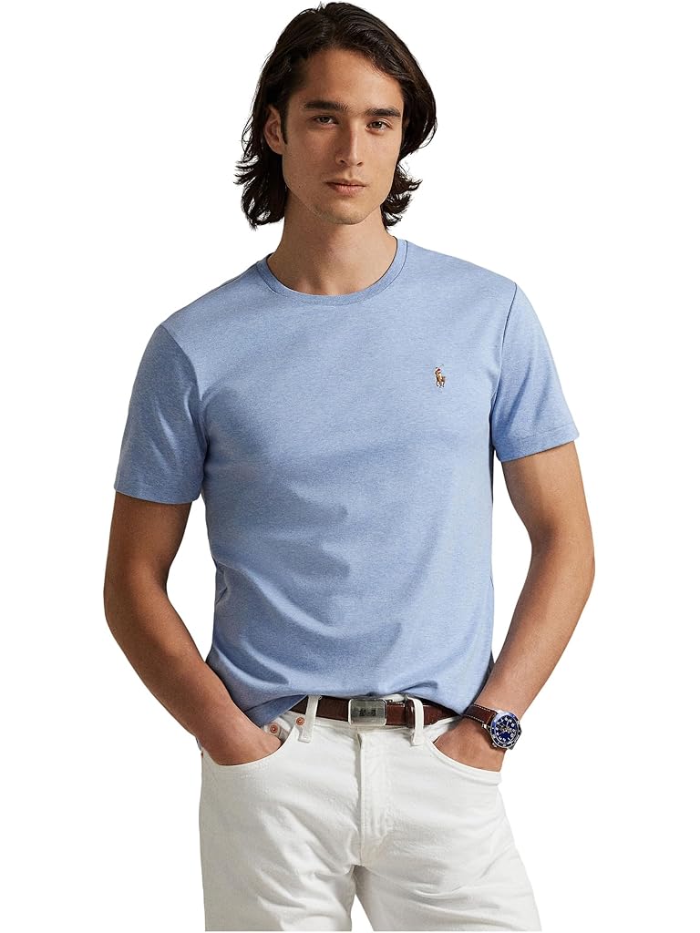 Blue Polo Ralph Lauren Custom Slim Fit Soft Cotton T-Shirt