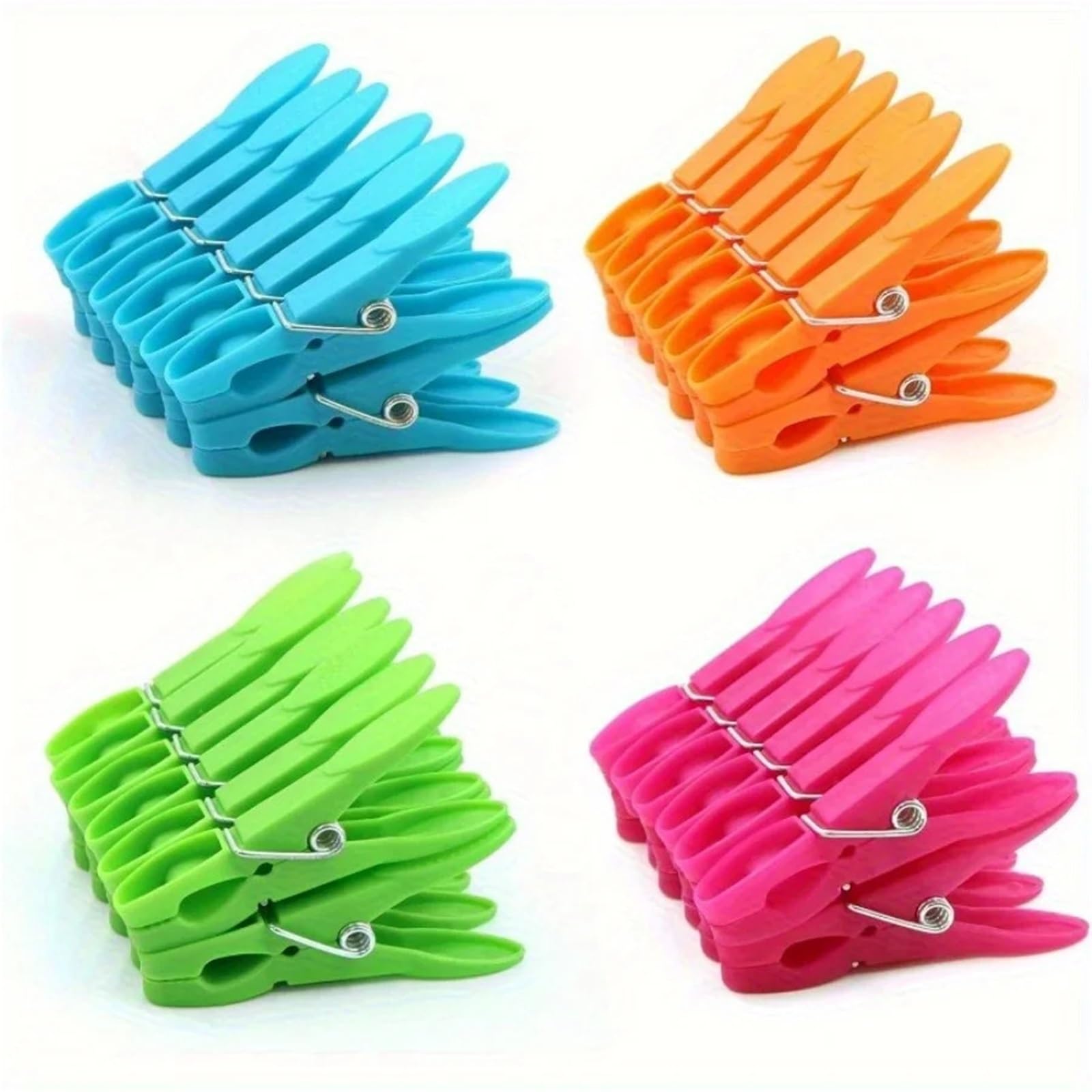 Clothes Pegs 60pcs/pack Assorted Colors Heavy-Duty Plastic Clothespins, Multi-Use Clip Set for Laundry & Photo Hanging, Clothes Pins