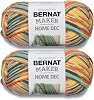 Bernat Maker Gray Yarn - 2 Pack of 250g/8.8oz - 72% Cotton 28% Nylon - #5 Bulky - 290m/317Yards - for Knitting, Crochet and Amigurumi