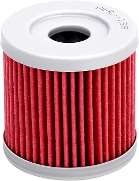 فلتر الزيت AHL 139 لسوزوكي DRZ400S و DRZ400SM و DRZ400E و LTZ400 و LTR450 و KFX400 و KLX400 و DVX400 والمزيد - الورق والمطاط - 44 مم O.D. ارتفاع &times; 44 مم - متوافق مع الدراجات النارية و ATV