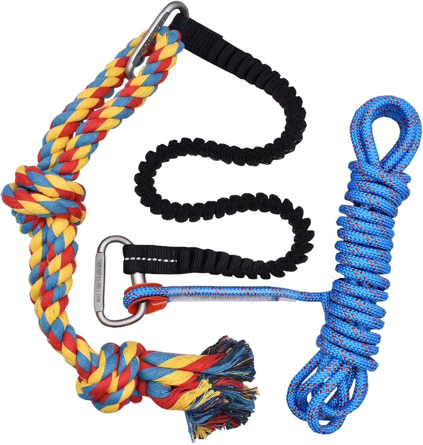 Viewm Outdoor Hanging Bungee Dog Toy Durable Interactive Tether Tug of War Rope Toys for Pitbull & Medium Large Small Breed Dogs to…