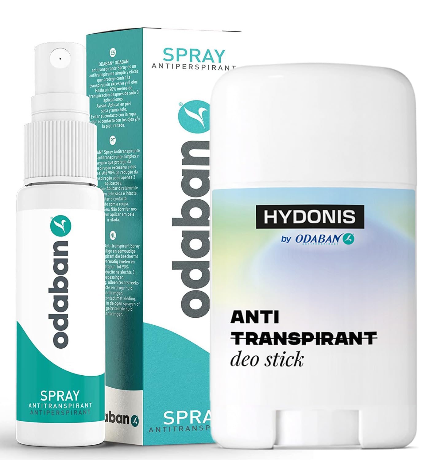 ODABAN Antiperspirant Set, Deodorant Stick Plus Spray Against Sweating ...