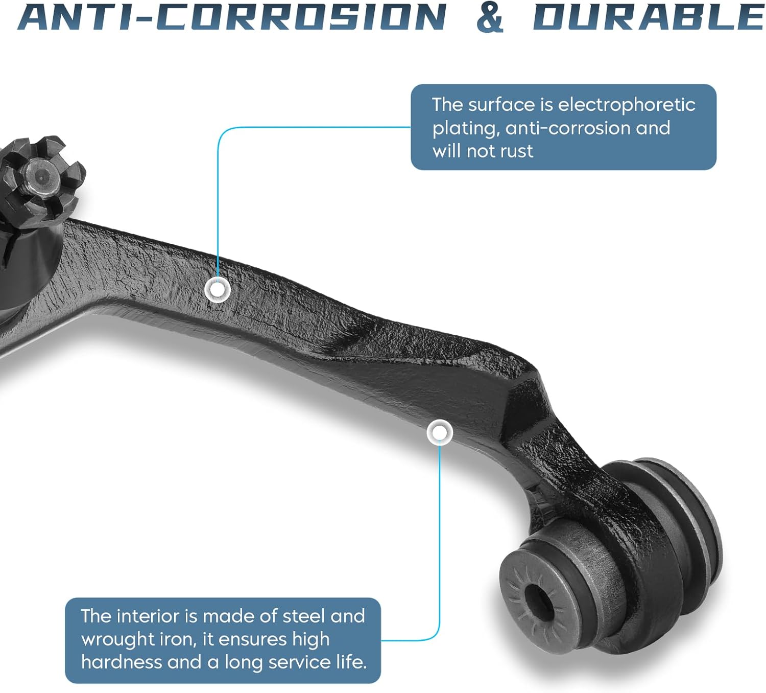 4WD Front Upper Control Arm with Ball Joint for Ford F-150 F-250 Lincoln Navigator Expedition 1997 1998 1999 2000 2001 2002 14pcs Suspension Kit K8722T K8724T