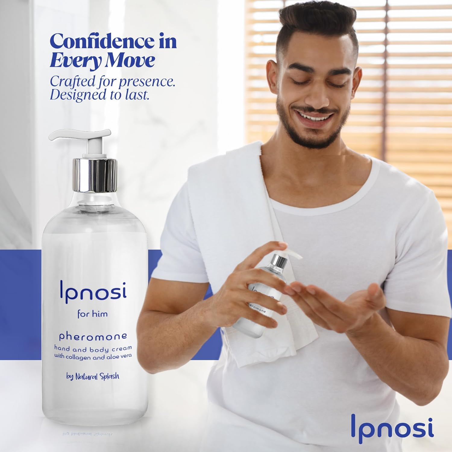 Ipnosi Pheromone Body Cream for Men, Confidence-Boosting Hydrating Lotion for Hands & Body, Fast Absorbing with Aloe & Collagen, Long-Lasting Scent by Natural Splash – 8.45 Fl Oz - Image 6