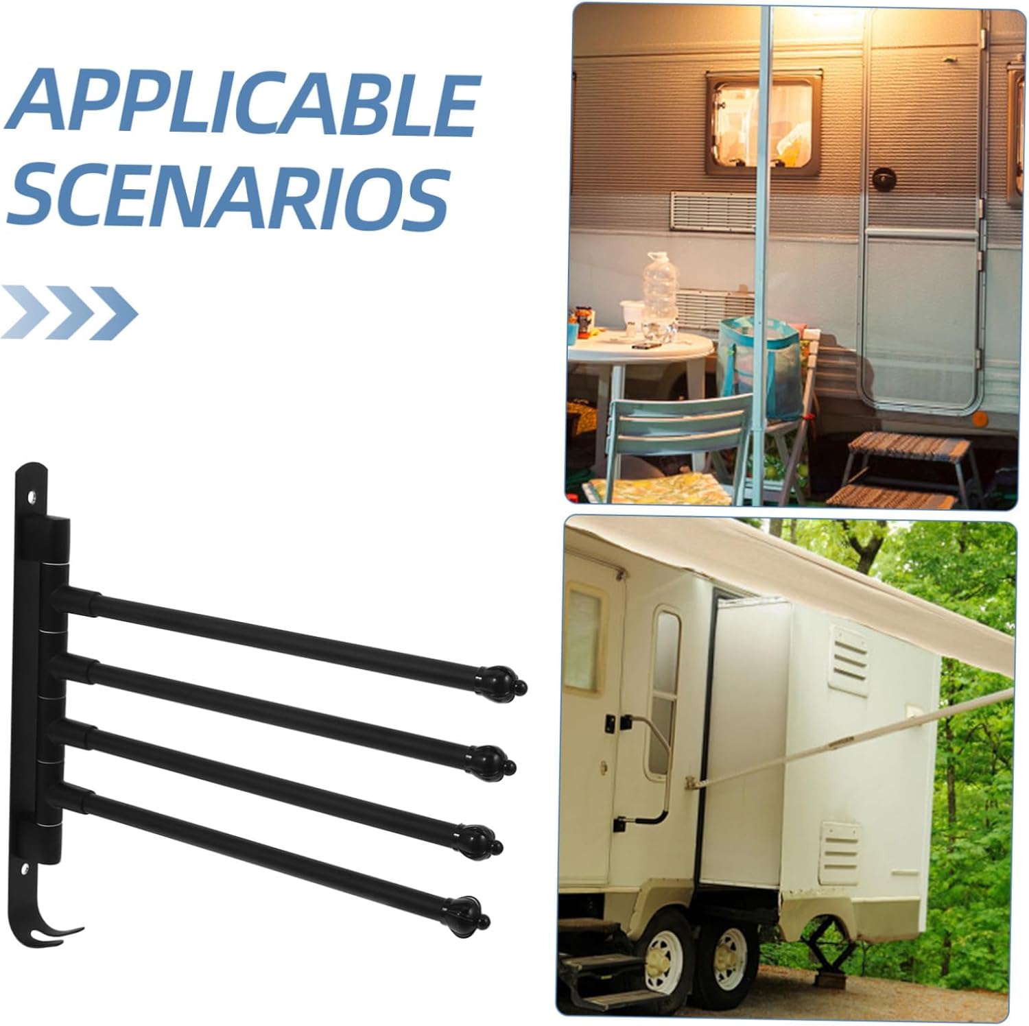 Camper Clothes Drying Rack Design Space Saving Multi Functional Hanger for Hanging Clothes Hats and Bags for Rvs and Outdoor Use