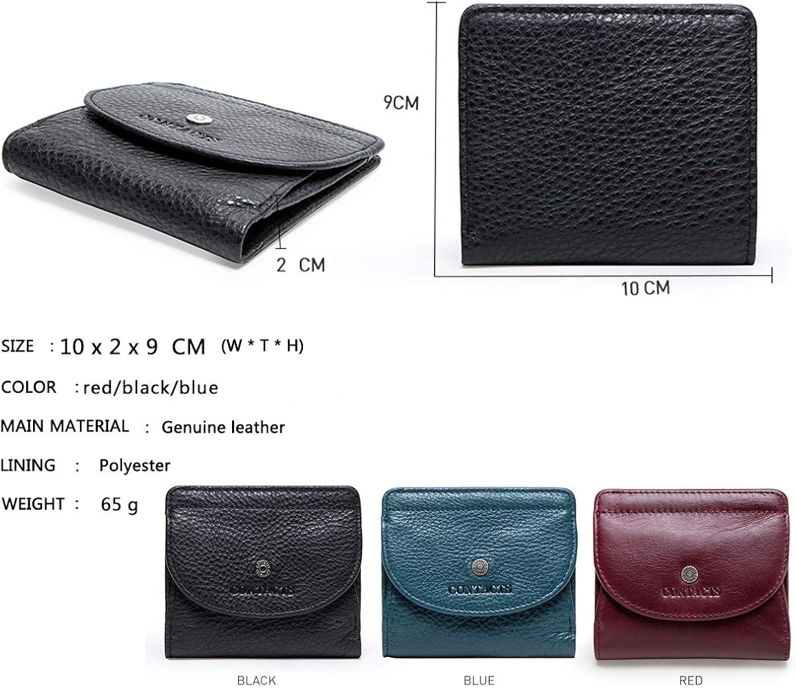 Portafoglio Carte Portafoglio Pieghevole In Vera Pelle Nera – Per Carte, Biglietti Da Visita E Banconote, Stile Classico Ian Banks - Foto 2