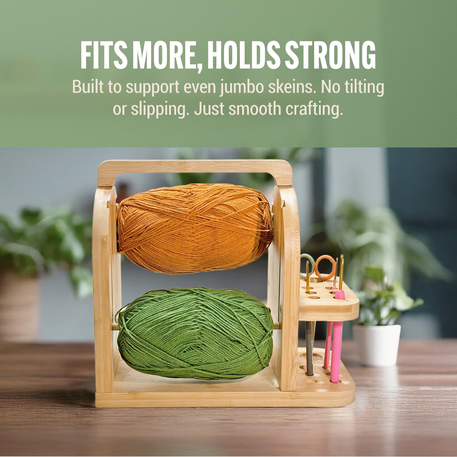 Amazon.com: Yarn Holder for Crochet Accessories – Durable Bamboo