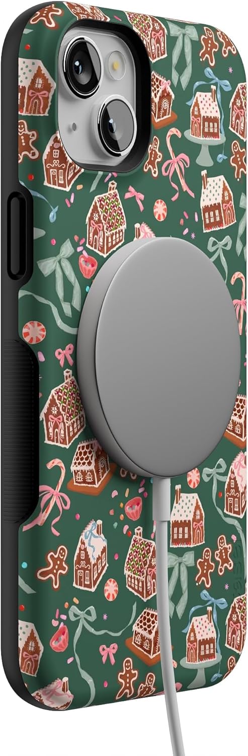 Casely iPhone 13 Mini Case | Gingerbread Lane | Holiday Sweets | Bold Protective Design | MagSafe Compatible Design