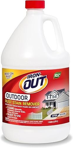 Miniatura 1 de Quitamanchas de óxido líquido Iron Out premezclado elimina rápidamente las manchas de óxido del hormigón vinilo y otras superficies al aire libre
