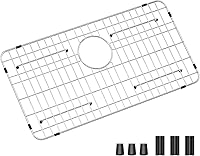 Fritoing Stainless Steel Sink Grid Protector 26" x 14" Rear Drain - Bottom Guard for Kitchen Single Bowl Sinks