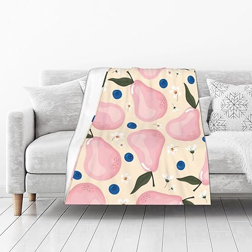 Miniatura 2 de Fruit 1 manta para mujer, suave manta de forro polar de verano de 50 x 40 pulgadas, manta ligera de viaje para cama, sofá, bonita decoración del