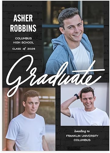 Miniatura 13 de Let's Make Memories Anuncios de graduación personalizados para clase de 2026 o cualquier año, invitaciones de calidad premium, 5 x 7, tarjetas