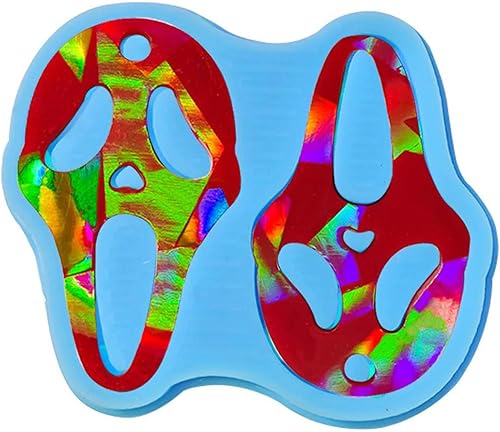 Miniatura 9 de Moldes de resina para aretes de Halloween, molde de silicona para fundición de epoxi, molde de epoxi para hacer joyas