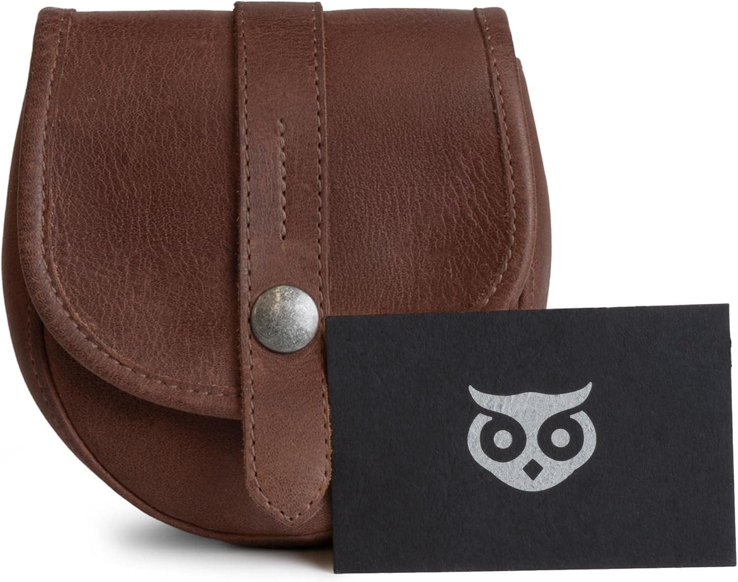 Hide & Drink, Bushcraft Leather Pouch Handmade from Full Grain Leather - Waist Holster Bag, Conveniently Attaches to Belt - Accessory for Storing Tools and Equipment for DIY Projects - Bourbon Brown - Image 5