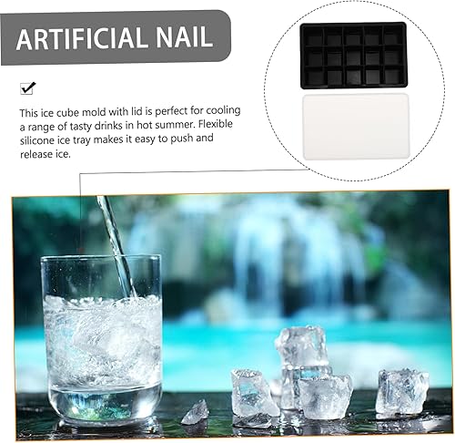 Miniatura 4 de HOMSFOU Bandeja de hielo para congelador, bandeja de hielo de diamante, bandeja de hielo de cocina, molde de para resina moldes de hielo para