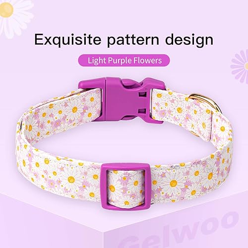 Miniatura 2 de Collares para perros con hebilla ajustable para lindas, hembras, hembras, machos, collar especial suave y elegante para perros con diseño de flores
