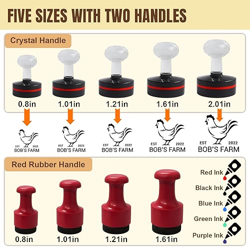 Miniatura 3 de Sello de huevo personalizado para huevos frescos con tu texto y diseño para huevos de granja