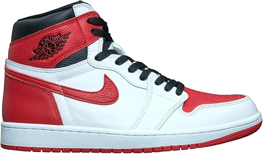 Nike Jordan Mens Air Jordan 1 Retro High OG 555088 161 Heritage, White/University Red-black, Size 11