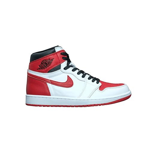 Nike Jordan Mens Air Jordan 1 Retro High OG 555088 161 Heritage, White/University Red-black, Size 11