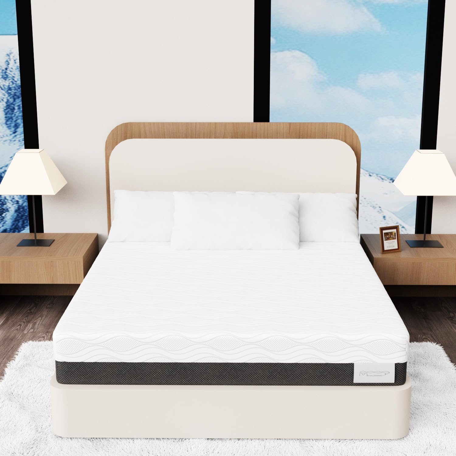 Materac 160 x 200 cm H3, 7-strefowy materac z pamięcią kształtu, wysokość 26 cm, stopień twardości H2/H3, materac premium do dużego łóżka podwójnego i rodzinnej sypialni (160 x 200 x
