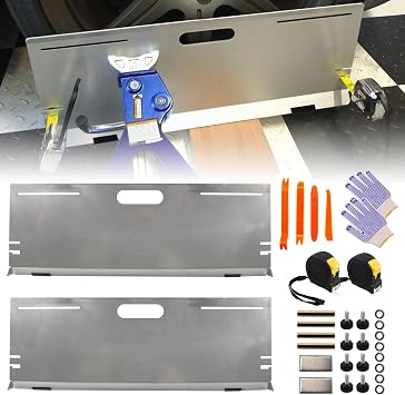 RULLINE Stainless Steel Wheel Alignment Tool Plates with Tools 2-Pack Toe Alignment Tool with Tape Measures Magnetic Slots and Hanging Holes for Easy Storage Suitable for Cars Trucks SUVs