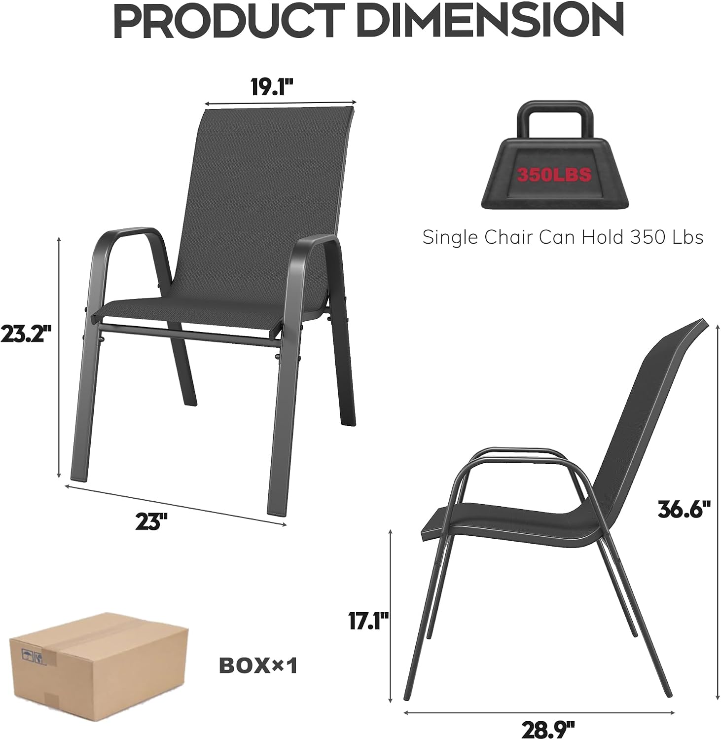7-Piece Outdoor Patio Dining Set with 63" Rectangular Wood Grain Metal Table and 6 Ergonomic Chairs, Waterproof Textilene Fabric, Rustproof Frame, 350 Lbs Capacity