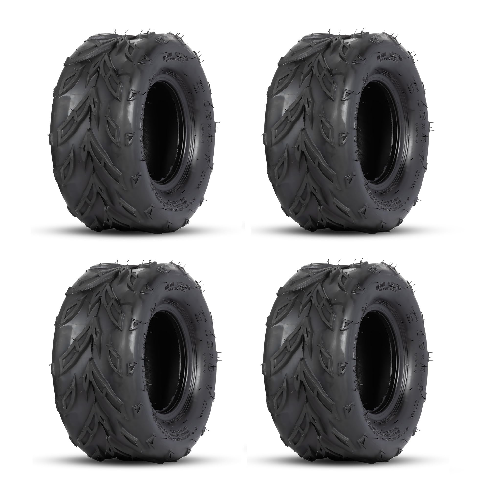 4 Pneumatici 16x8.00-7 per Mini Quad ATV Buggy – SET Gomme Anteriori Posteriori - Copertoni Offroad