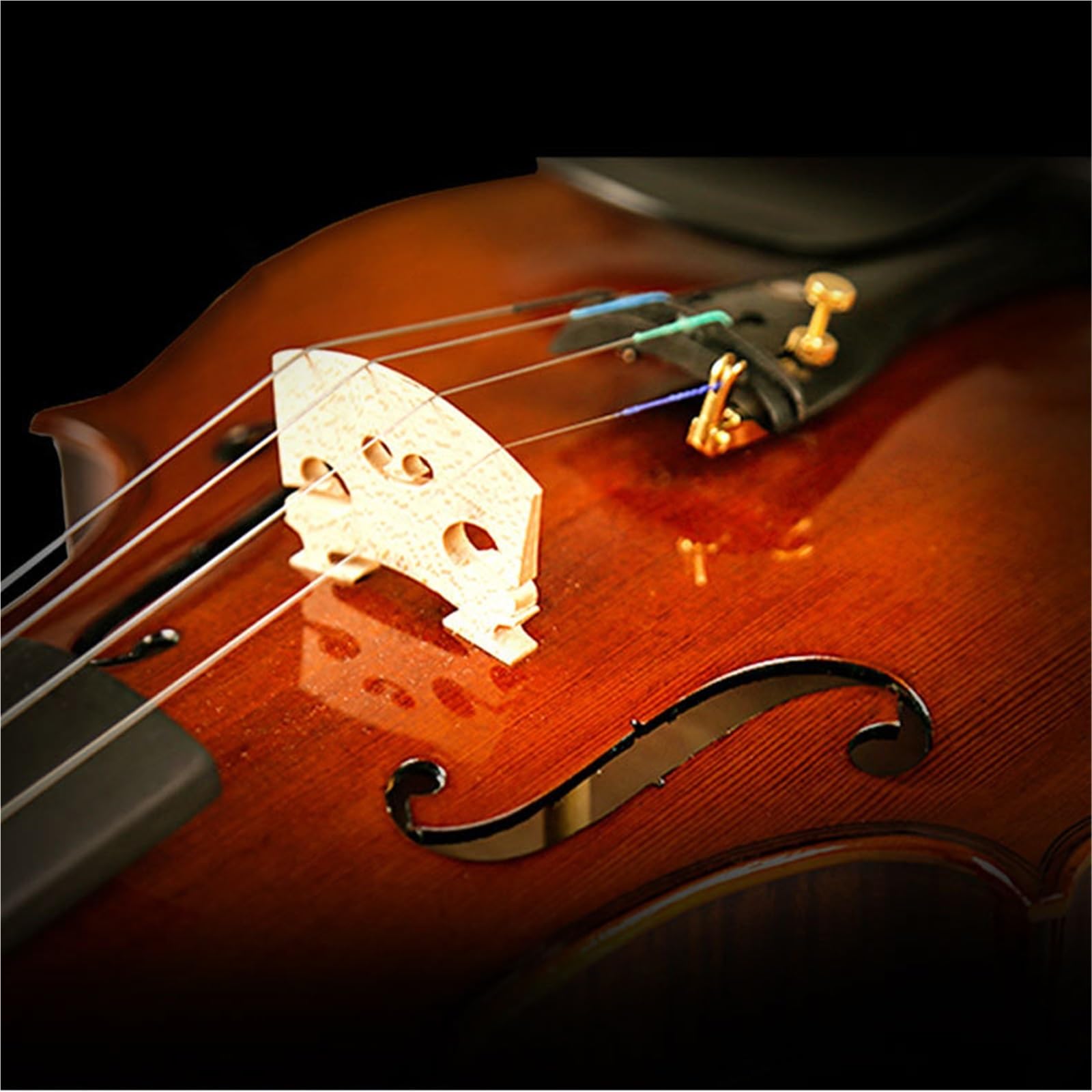 Violino Set Esame Di Grado Principiante 4/4 Suonare Accessori In Ebano Con Motivi Fatti A Mano Violino Con Motivi Tigrati(3/4)