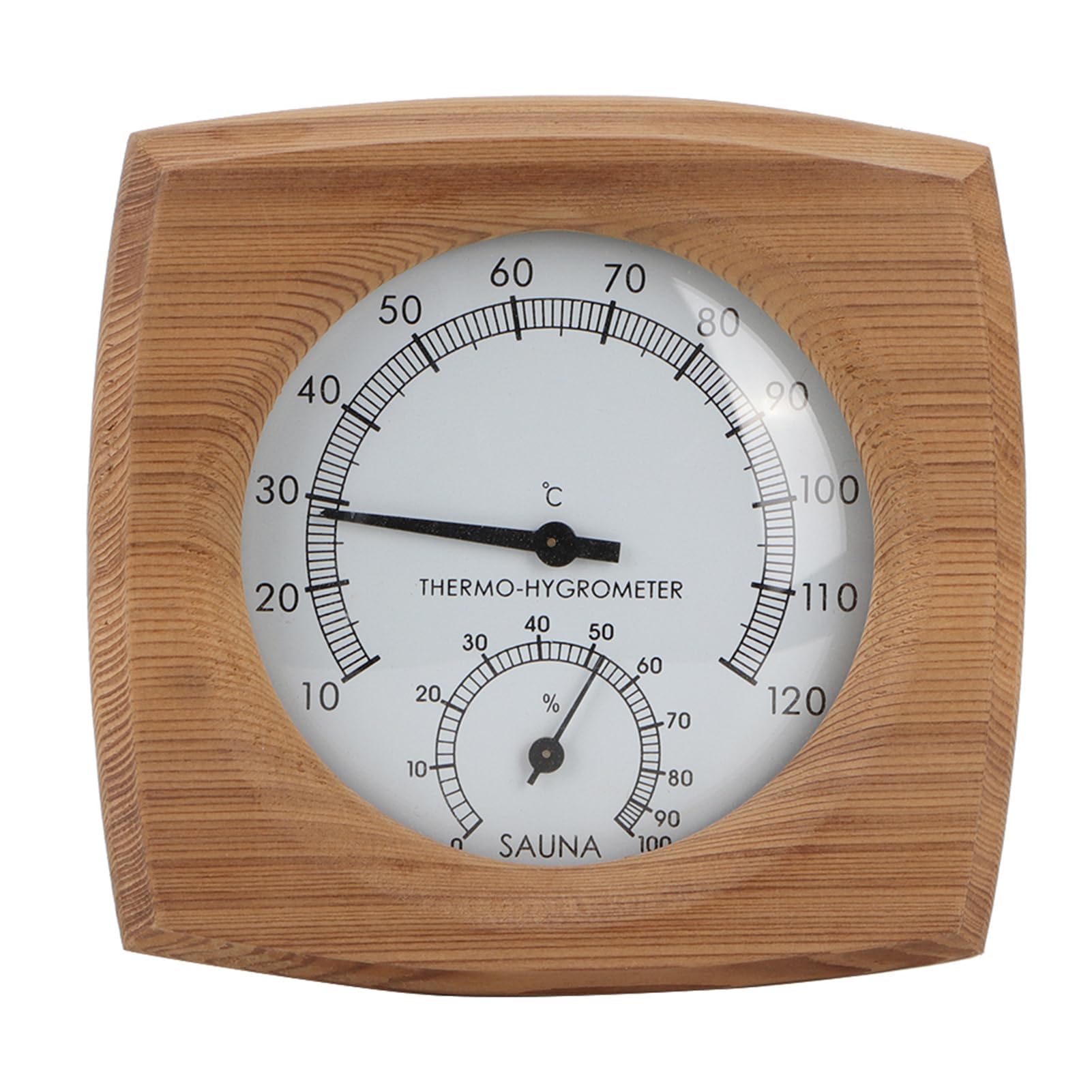 Mumusuki Termometro-igrometro in Legno per Interni 2-in-1 Igrometro Bagno Turco Accessori per Sauna Sauna per pareti Decorative