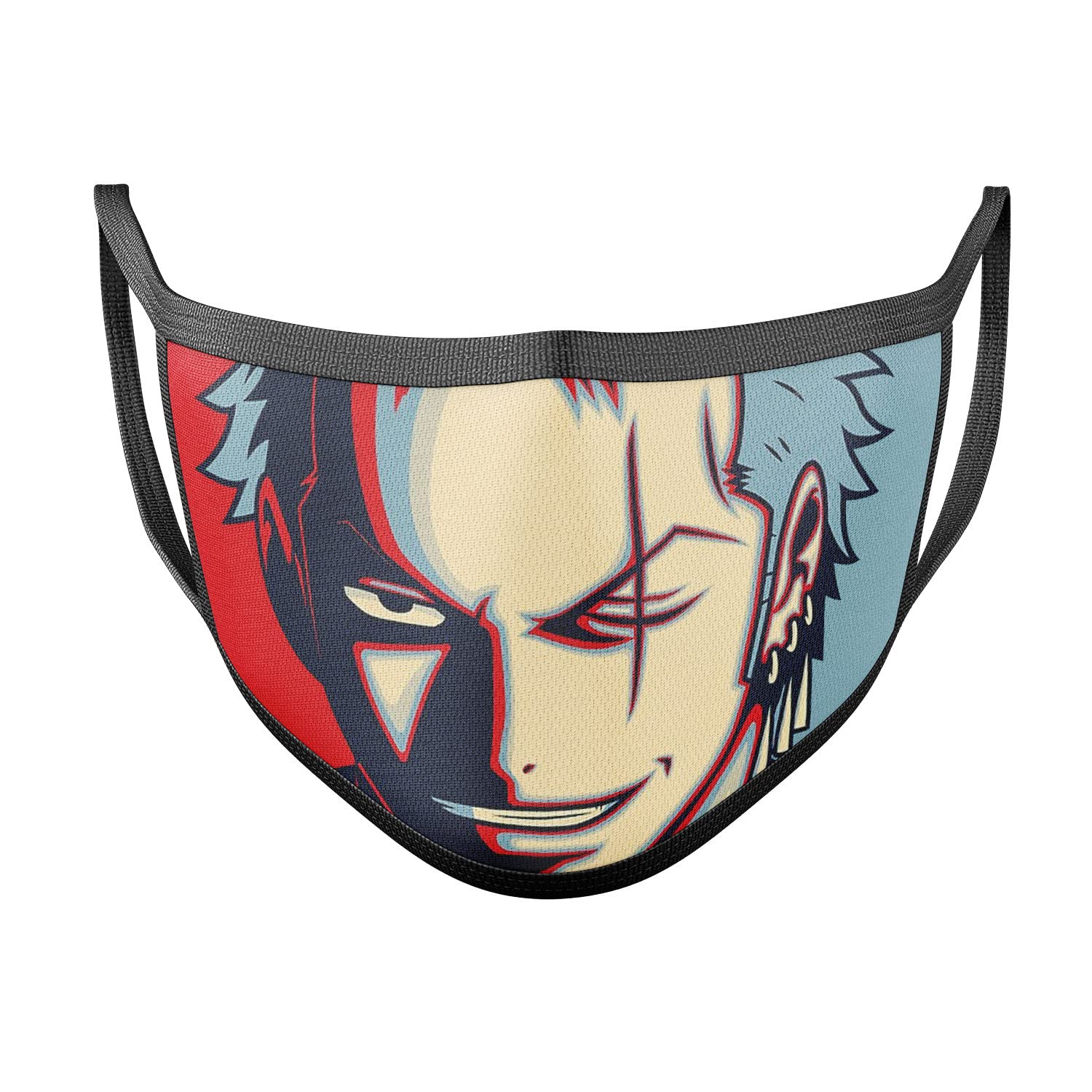 Zoro the swordsman luddy Mask 2 Ply Soft Cloth Face Mask-image-48