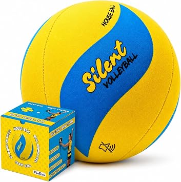 Silent Foam Volleyball & Serve Trainer Belt, True Quiet Play | Indoor Practice Training Set - Serve Trainer Belt, Quiet Indoor Volleyball, For Beginners & Advanced Players