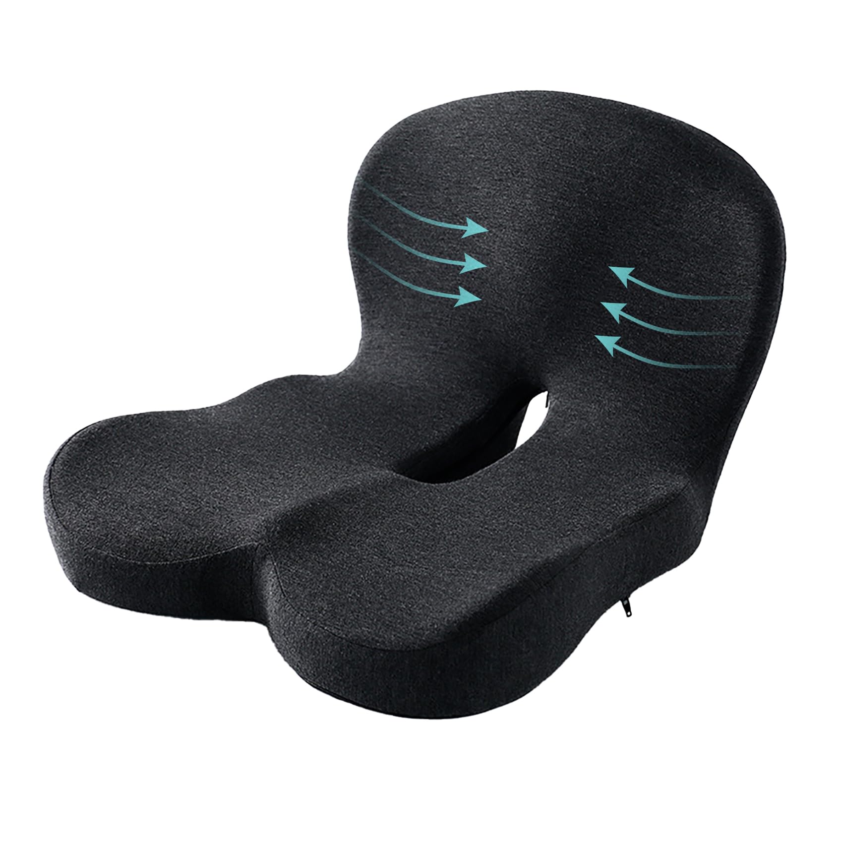 SICOUSOK Memory Foam Seat Cushion for Truck Drivers Office Chairs Wheelchair Erg