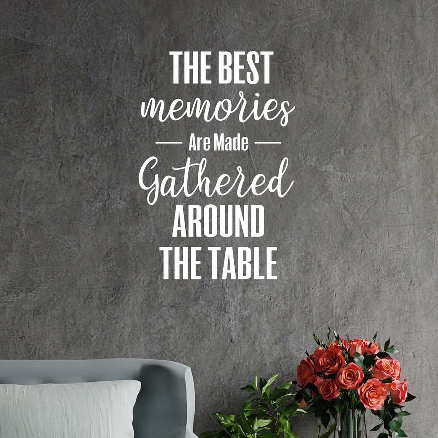 The Best Memories are Made Gathered Vinyl Wall Decals Funny Sayings Art Removable Wall Stickers Farmhouse Wall Art Home Decor for Bedroom Living Room Playroom Office 36 Inch