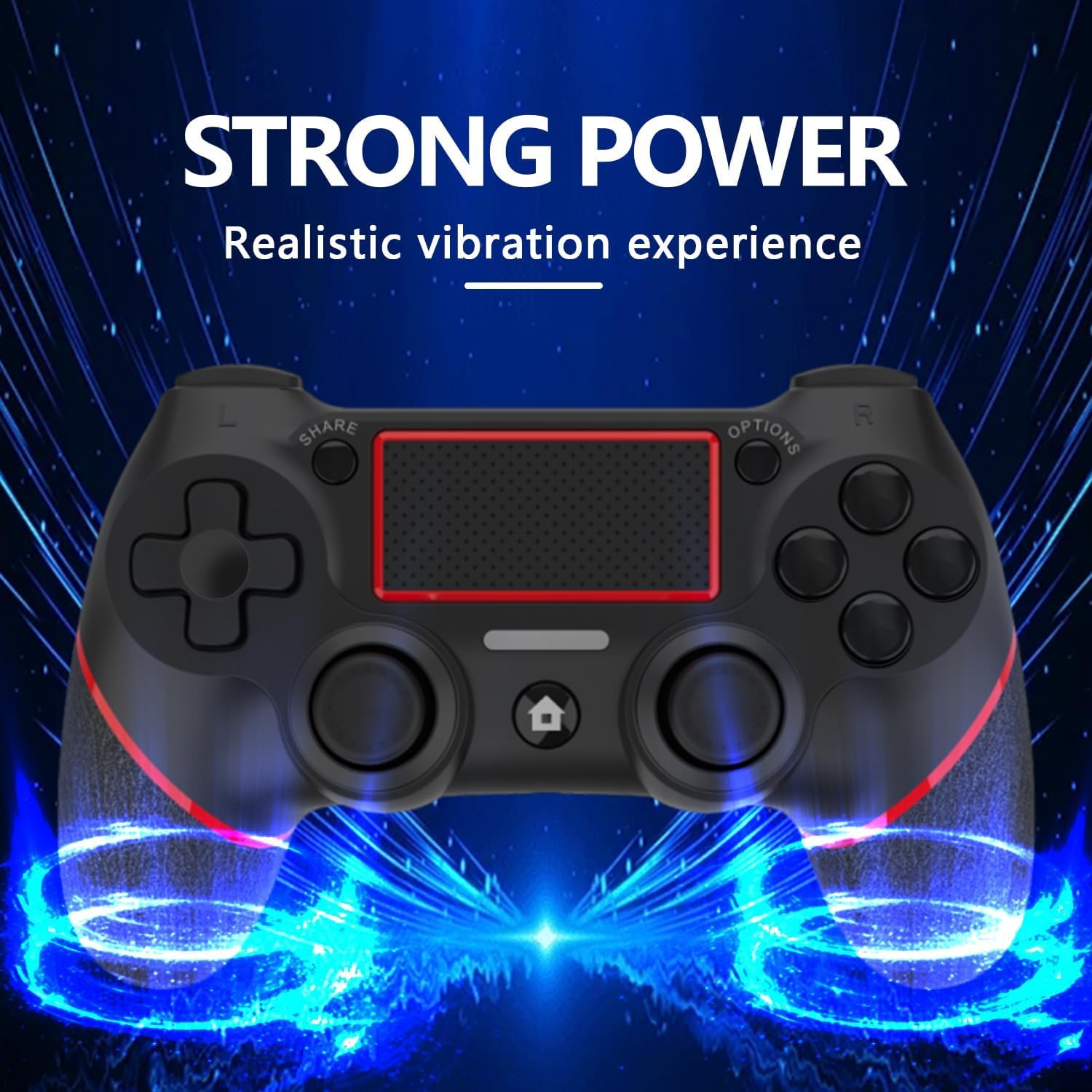 SZDILONG Upgraded Wireless Controller for P-s4 Gamepad Compatible with P-s4/Pro/Slim/Windows PC,Joystick for P-s4 with Touchpad/Stereo Headphone Jack/Six-axis Motion Control/Charging Cable (Red Black) 5 71JrOpqkhPL. SL1500