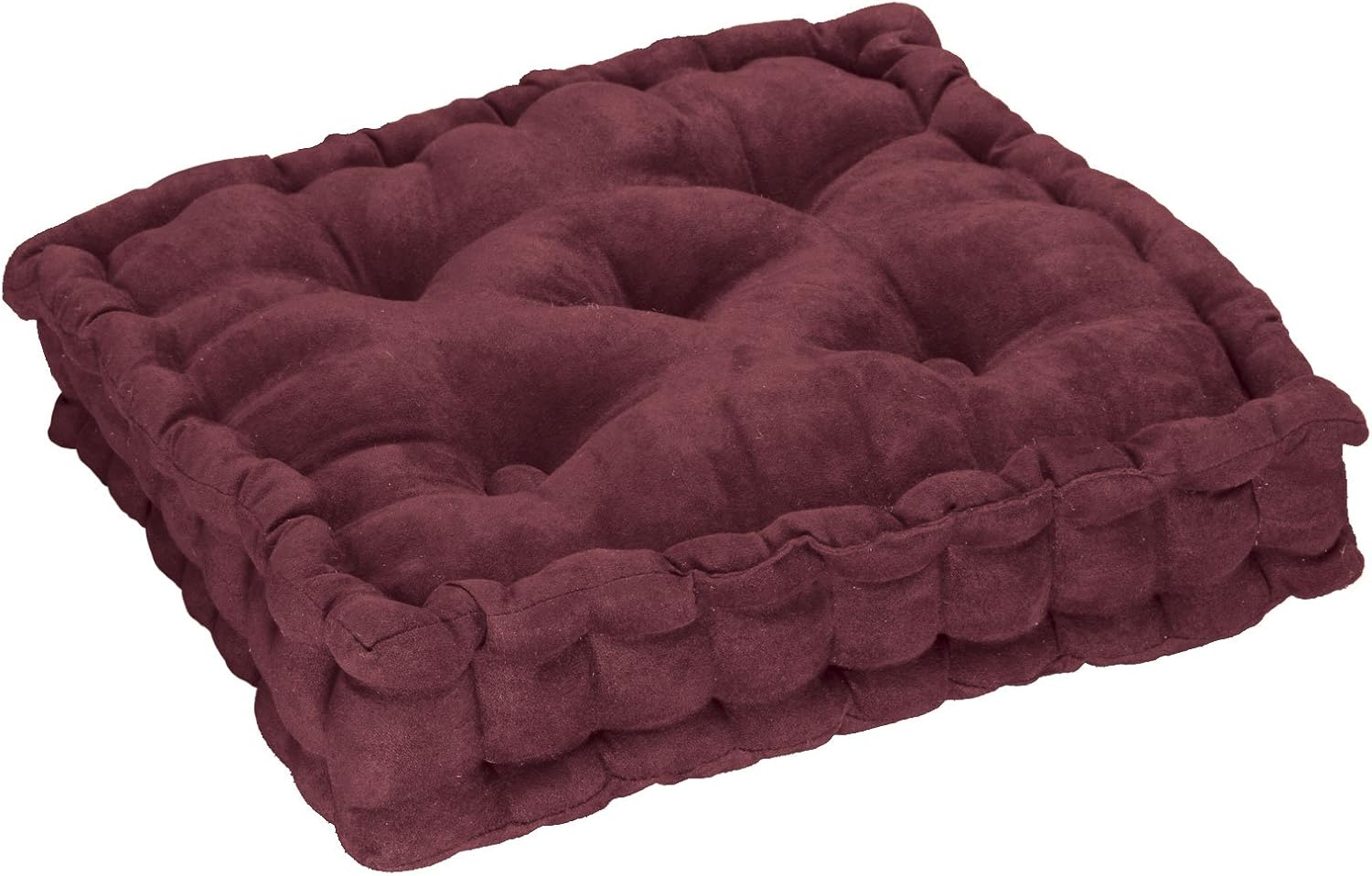 Fox Valley Traders Tufted Booster Cushion, Burgundy