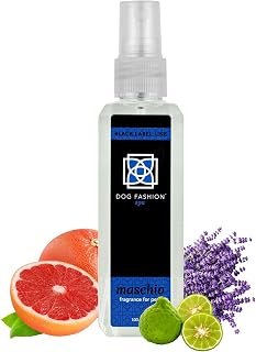 Dog Fashion Spa Maschio Dog Fragrance Spray, Luxury Pet Cologne for Dogs and Cats with Lemon Grapefruit Bergamot Lavender Amber, Long Lasting Grooming Finishing Spray, Made in the USA, 100 ml