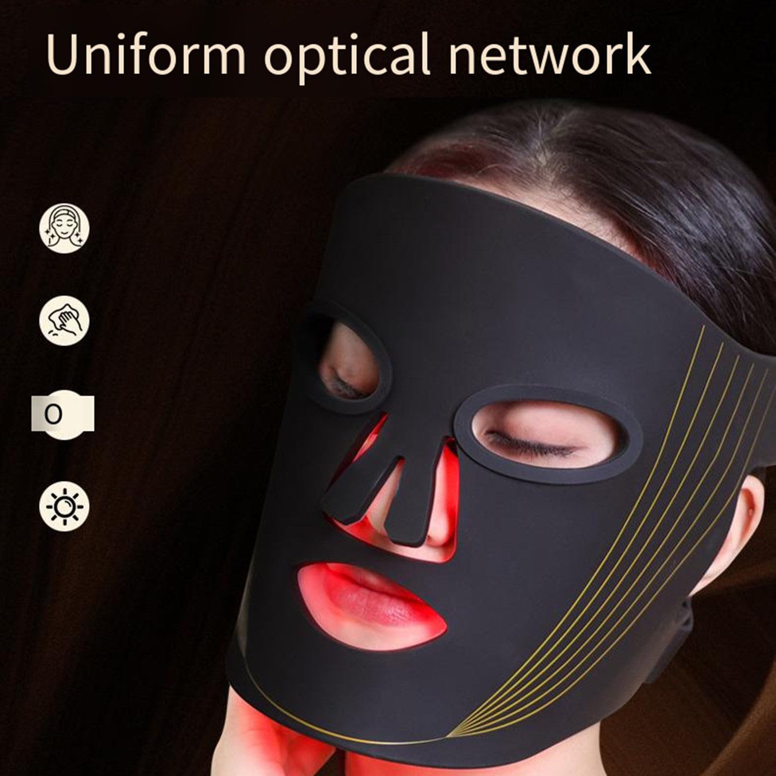 Máscara de fototerapia Facial Led, Dispositivo de rejuvenecimiento de la Piel, Dispositivo de Belleza de fototerapia con luz roja y Azul