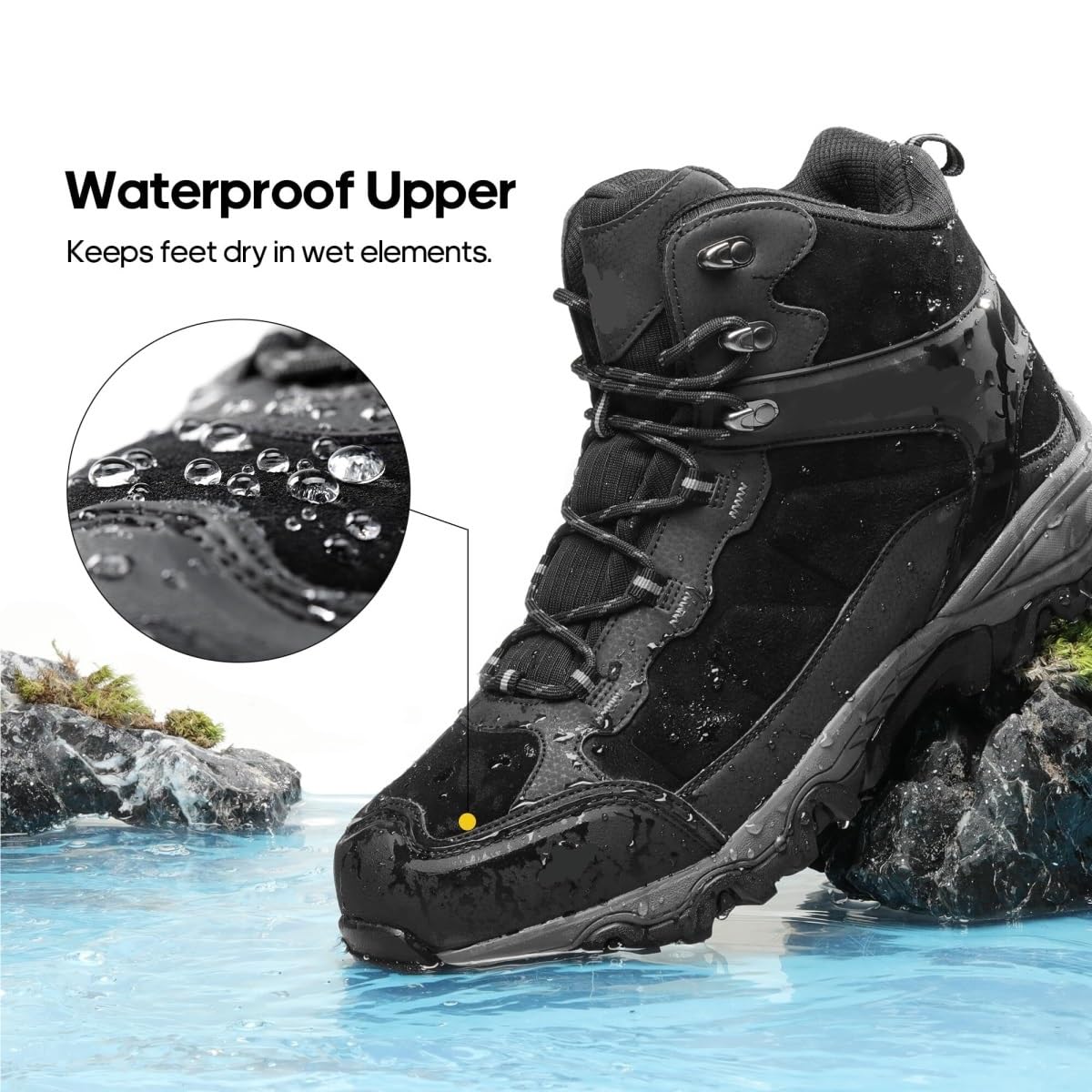 Buty Turystyczne Walking Męskie buty trekkingowe Outdoor Mid Trekking Lekkie górskie Trekking Wodoodporne(9.5)