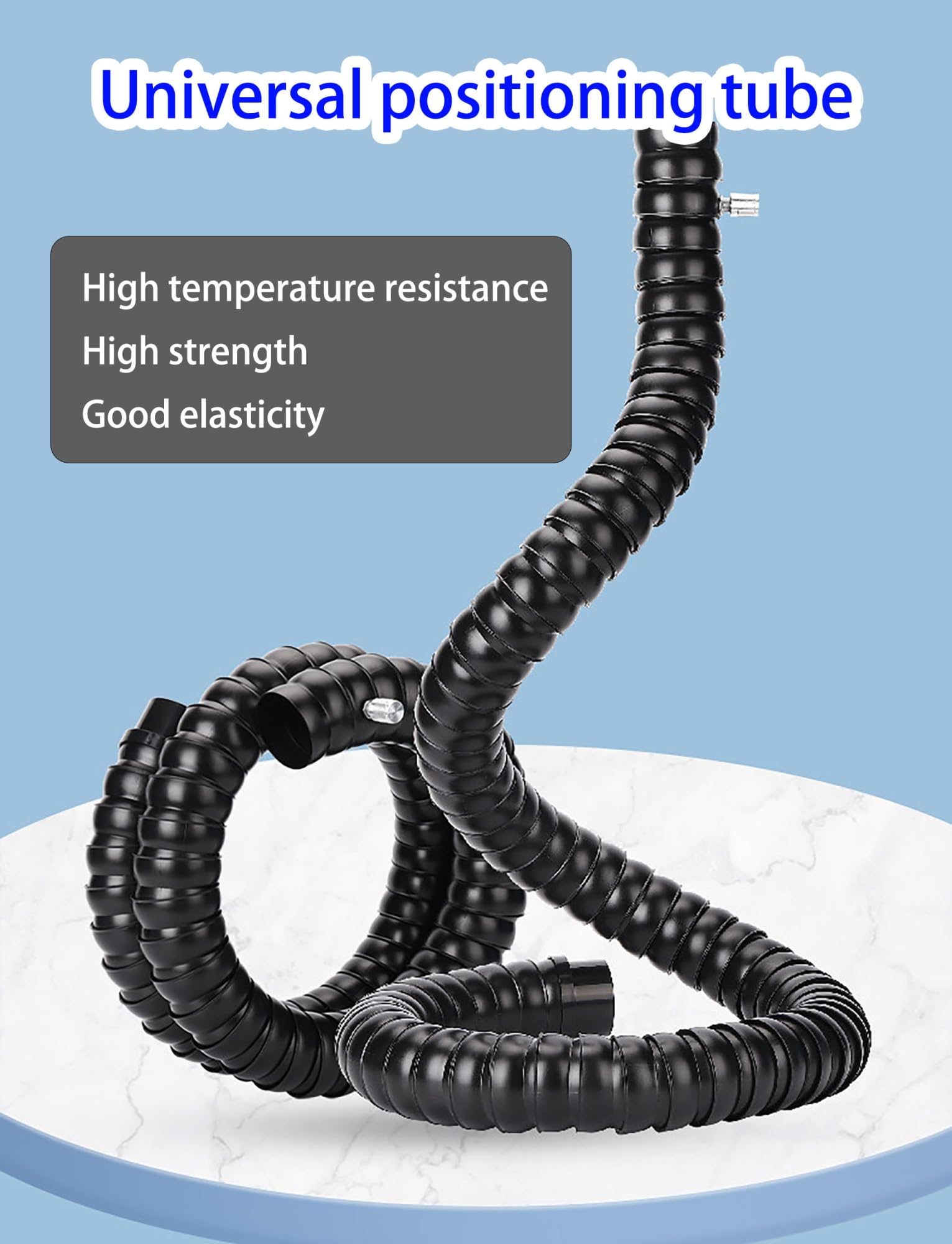 Brazo extractor de humos industrial con capucha, manguera flexible ajustable de 360° para soldadura de humo y ventilación de taller, 2 y 3 pulgadas de diámetro, 6.5 pies