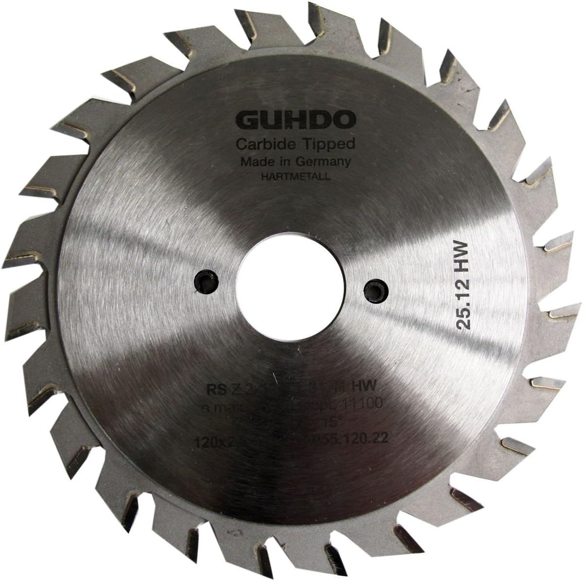 Guhdo 2055.120.22 Circular Saw Blade 120mm x 2.8mm-3.6mm Bore 20mm 2-Axis Z2 x 12V