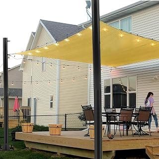 Shade Sail Poles Kit, 2025 Upgraded 2 Poles 9.5Ft Outdoor Sun Shade Sail Post with Concrete Bracket Support Awning Canopy Heavy Duty Metal Pole Kit for Outside Patio Garden Deck Playground Backyard