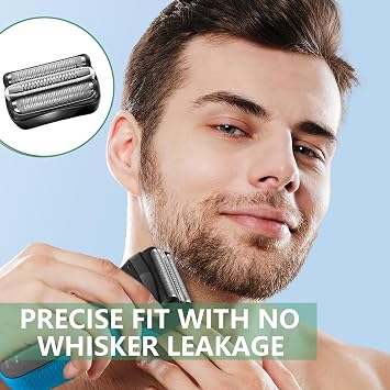 Braun Series 3 Replacement Head, Braun Shaver Head, Braun Replacement Heads, for 3040s, 3010s, 310s, 3000s, 3050cc, 3080s, 390cc, Compatible with Braun Series 3 Electric Shaver Replacement Head, Bla