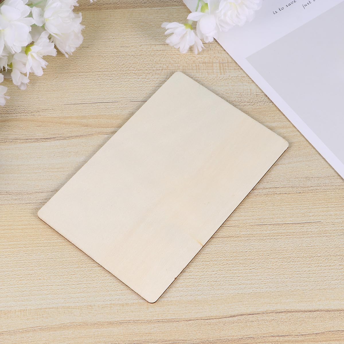 50 Piezas de Rodajas de Madera para Pintar Diy, Material Madera, Mejora Habilidades, Adecuado para Niños en Actividades de Pintura a Mano