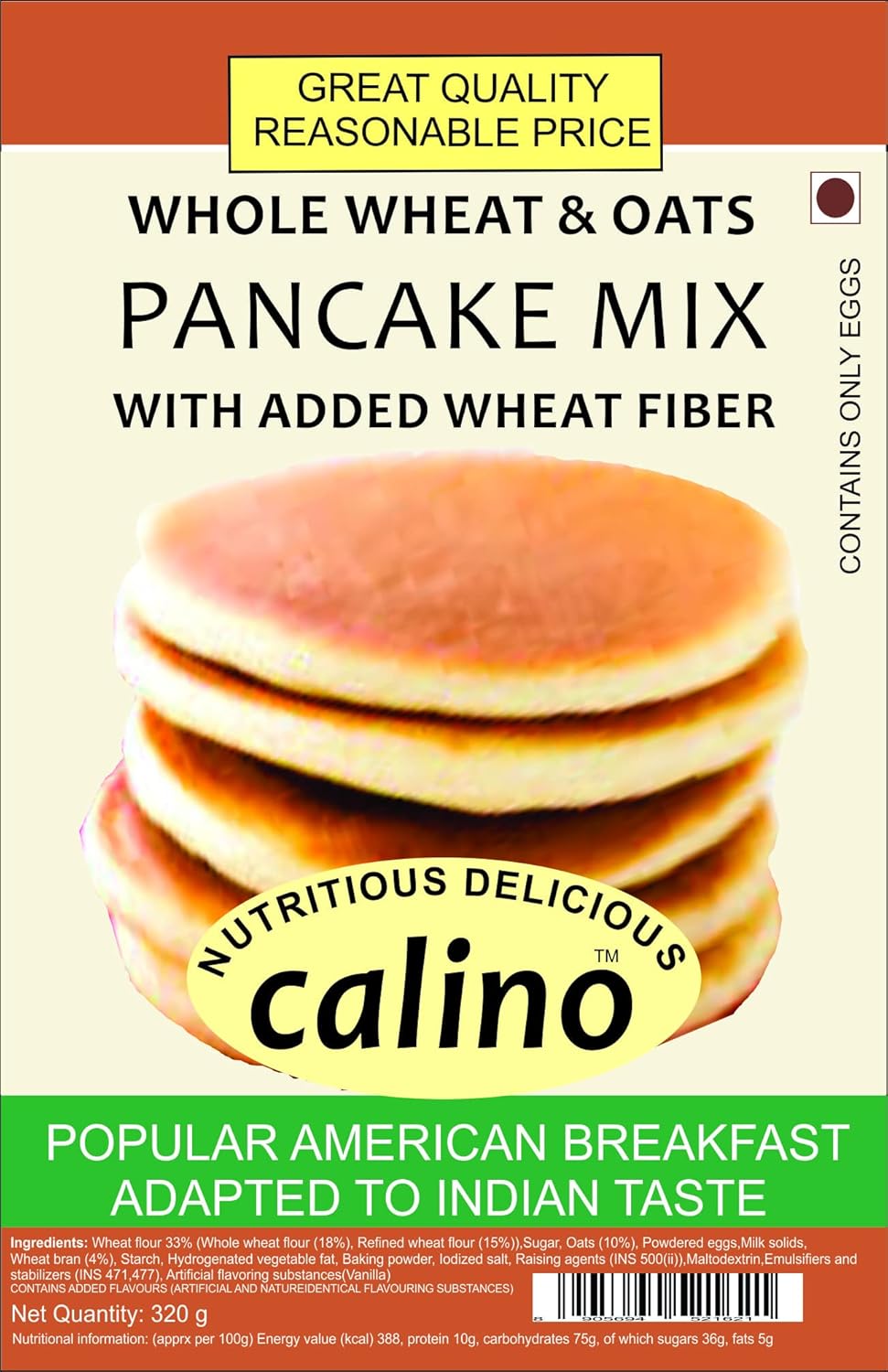 Whole Wheat and Oats Pancake Mix with Powdered Eggs for kitchen