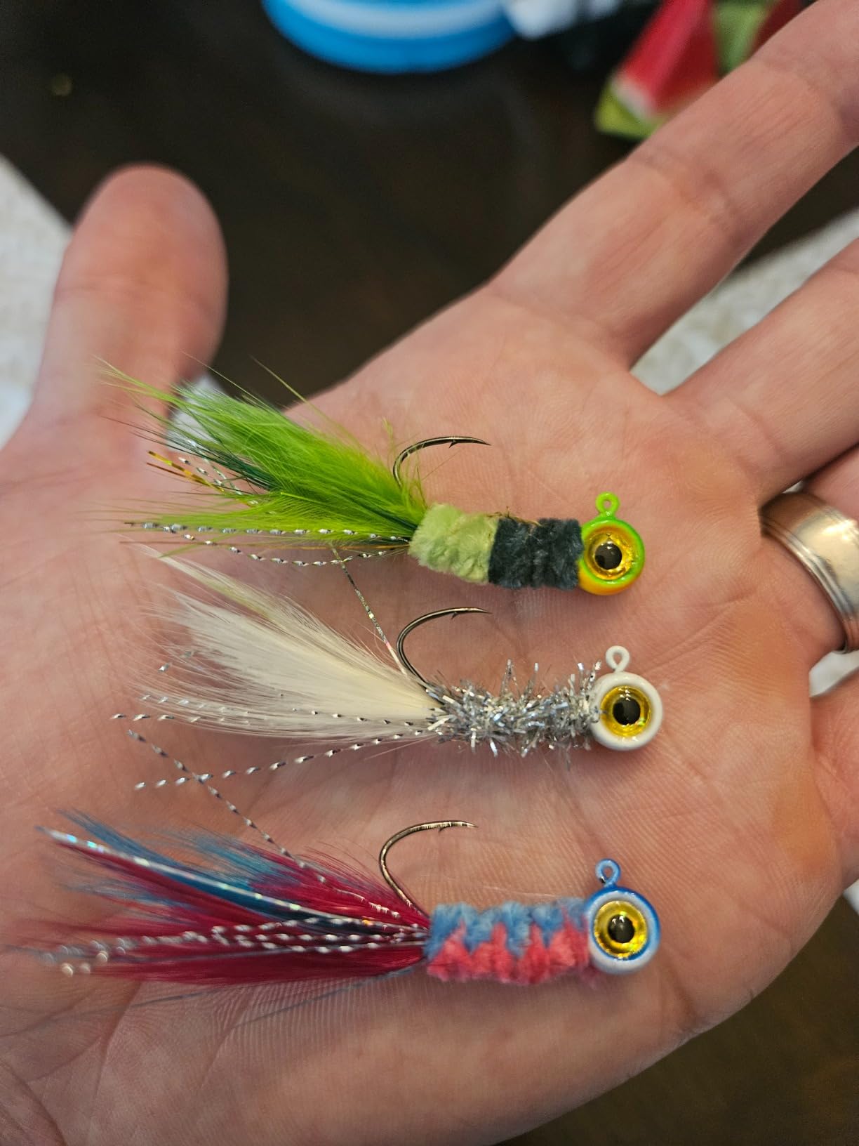 Marabou/s (1/8, 1/16, 1/32 Oz) For Panfish Trout Crappie Hair Jigs