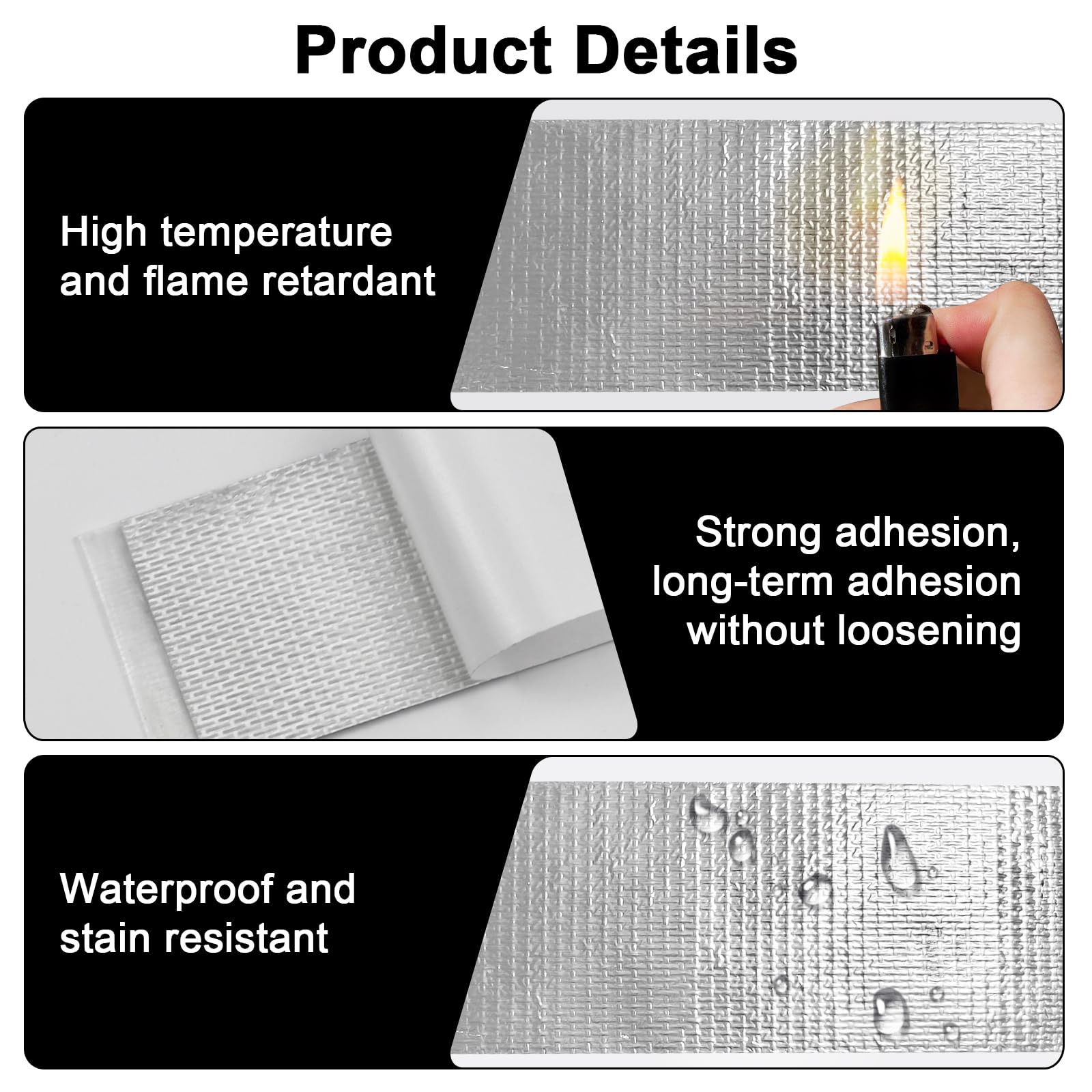 1 Nastro Sigillante per Scarico 5cm x 20m con 20 Fascette in Acciaio Inox, Nastro Adesivo in Alluminio Resistente al Calore, Nastro Impermeabile per Riparazione Marmitta, Tubi di Scarico Auto e Moto