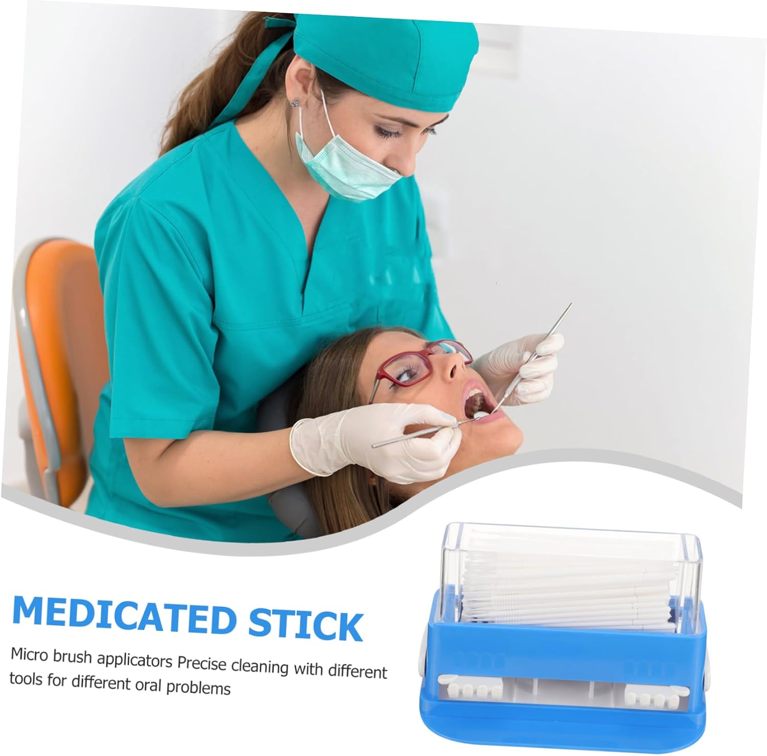 100pcs Complete Oral Cleaning Microbrush Applicators Dental Treatment Material Micro Applicators Portable Simple
