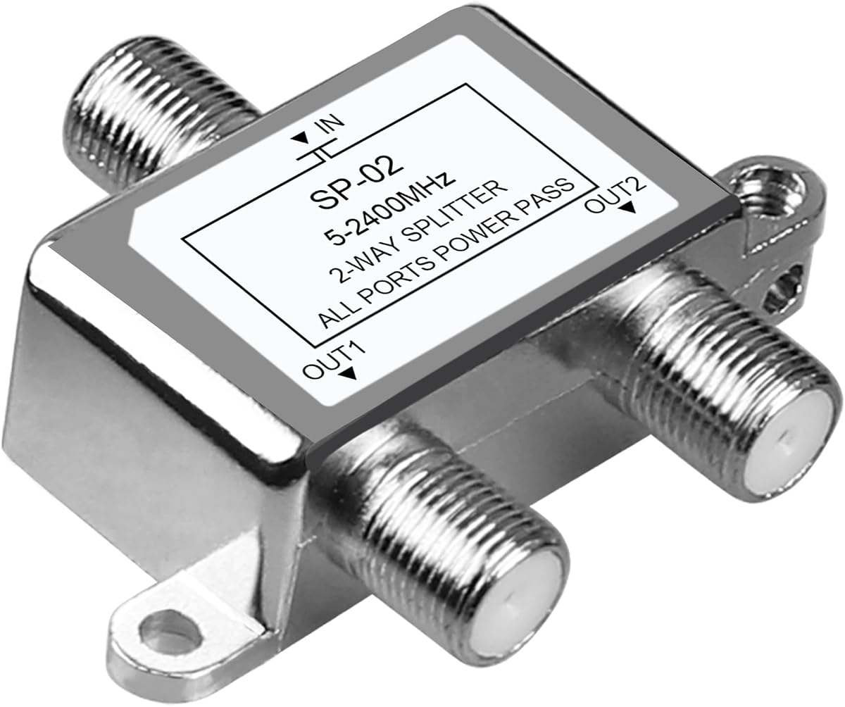 NEWCARE 2-Way Coaxial Cable Splitter