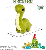 Vista 3 de Naturally KIDS Animales de peluche, regalos para niños y niñas, juego de juguetes de dinosaurio de peluche, 6