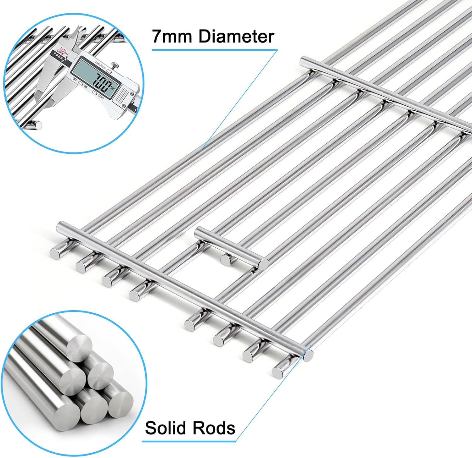 Adviace Replacement Parts for Broil King 9221-64, Baron 440, Baron 420, Baron 320 & 490, 9221-54, 9221-67, 9211-54, Replacement for Broil King 9221-64 Grill Grates & Heat Plates & Burners